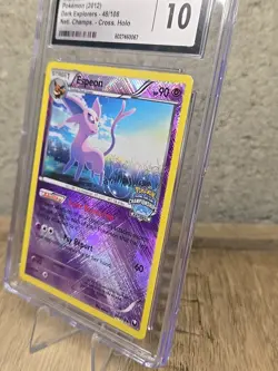 Pokemon Espeon Dark Explorers National Champs Crosshatch Promo Holo 2012 Cgc 10 - Image 3