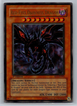 Yu-Gi-Oh! Red-Eyes Darkness Dragon SD1-EN001 1st Edition - Image 1