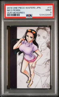 2018 ONE PIECE WAFERS JPN OUR MEMORIES #17 NICO ROBIN PSA 9 - Image 1