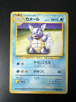 Japanese Wartortle No.008 Base Set Expansion Pack Pokemon Card 1996 WOTC Vintage - Image 1