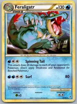 Feraligatr 25/95 LP Non Holo Rare Pokemon Card Vintage Call Of Legends - Image 1