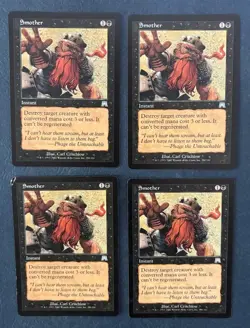 MTG 4X ONSLAUGHT SMOTHER MAGIC THE GATHERING BLACK UNCOMMON CARD INSTANT - Image 1