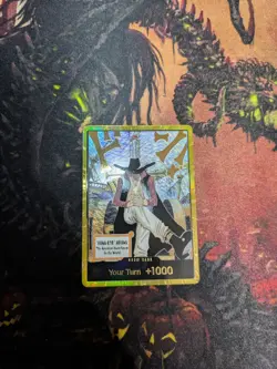DON!! Card Gold Mihawk Alt OP14 - ONE PIECE - NM - IN HAND - Image 1
