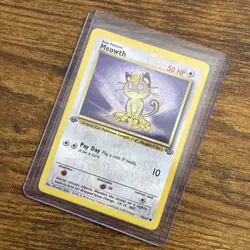 Pokemon TCG Meowth Jungle Card 56/64 1st Edition Common - Image 3