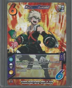 UNIVERSUS MY HERO ACADEMIA DEMO DECK GAME CARD Katsuki Bakugo - Image 1