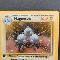 Pokemon TCG Karte - Magneton 9/102 Base Set Holo 1. Edition Deutsch - Image 4