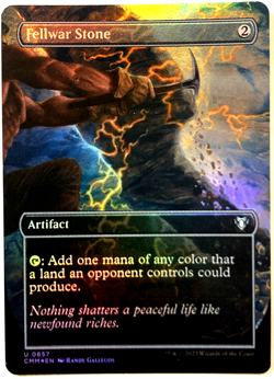 MTG Fellwar Stone BORDERLESS FOIL Commander Masters 0657 NM - Image 1