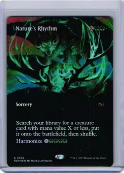 MTG Nature’s Rhythm #0349 Foil Borderless Rare Tarkir: Dragonstorm (TDM) - Image 1