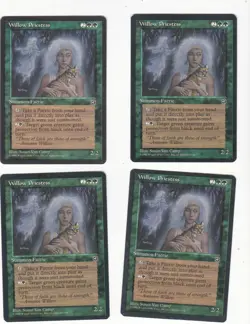 Lot x4 cartes Willow Priestess Homelands MAGIC MTG ENGLISH 1995 EX-NM PLAYSET - Image 1