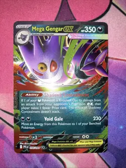 Mega Gengar ex 056/094 Phantasmal Flames Holo Double Rare Pokemon English PFL NM - Image 2
