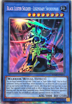 Black Luster Soldier - Legendary Swordsman MAZE-EN011 Collector's Rare NM Yugioh - Image 1