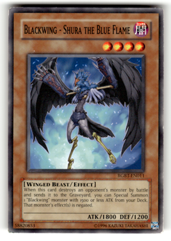 Blackwing - Shura the Blue Flame RGBT-EN011 Unlimited Common Raging Battle LP - Image 1
