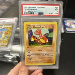PSA 7 Charmeleon 1st Edition Shadowless Base Set 1999 Pokemon Card #24 - Image 1