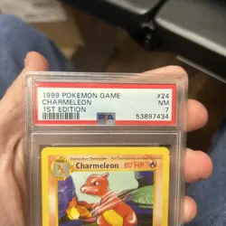 PSA 7 Charmeleon 1st Edition Shadowless Base Set 1999 Pokemon Card #24 - Image 3