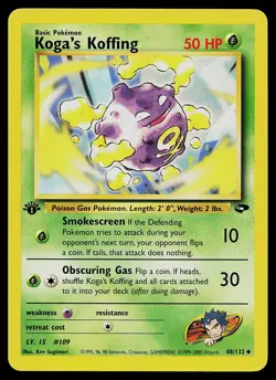 Pokemon Card - Koga's Koffing Gym Challenge 48/132 Uncommon 1st Edition - Image 1