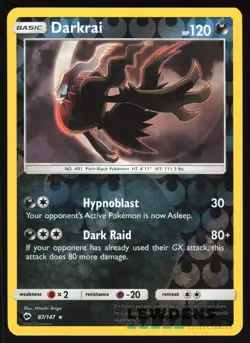 Darkrai - 87/147 - Holo Rare Reverse Holo - Burning Shadows - Pokemon Card - Image 1
