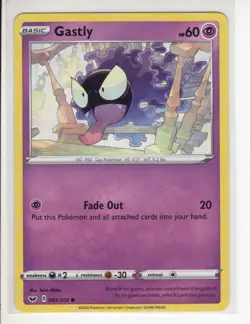 GASTLY SWORD & SHIELD SET POKEMON CARD 083/202 NM/M - Image 1