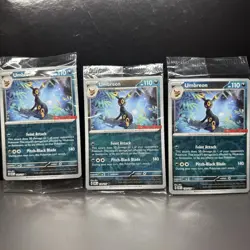 Pokemon GameStop Promo Lot - Umbreon x3 - Sealed Stamped Cards - Image 1