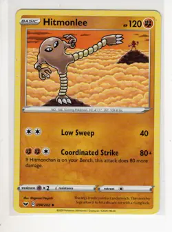 HITMONLEE SWORD & SHIELD SET POKEMON CARD 094/202 MP-HP - Image 1
