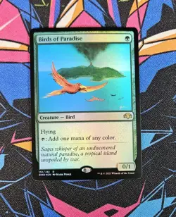 Birds of Paradise NM Foil MTG Dominaria Remastered DMR Unplayed Magic Gathering - Image 1