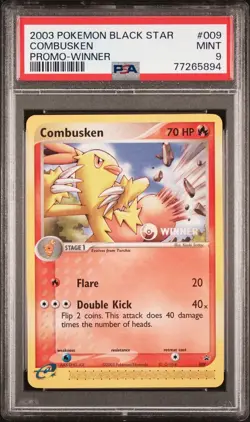 Pokemon 2003 Combusken Winner Black Star Promo #009 PSA 9 - Image 1