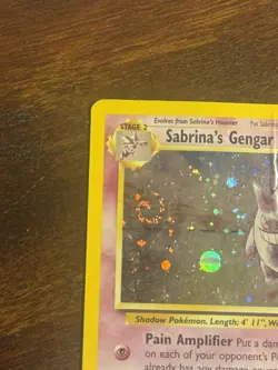 Vintage 2000 Pokemon Gym Heroes Sabrina's Gengar 14/132 Holo - SWIRL - Image 2