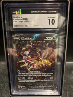 Pokemon Lost Origin - Giratina V 186/196 Alt Art - CGC Gem Mint 10 - Image 1