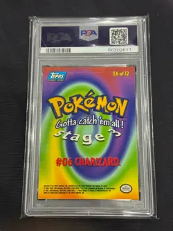 CHARIZARD #6 1999 TOPPS POKEMON #E6 MOVIE EDITION PSA 10 GEM - Image 2