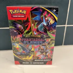 Pokemon TCG Mega Evolution Phantasmal Flames Booster Bundle (6 Packs) Sealed - Image 1