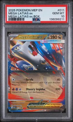 PSA 10 MEGA LATIAS EX #011 BLACK STAR PROMO 2025 POKEMON MEP EN MEGA LATIAS BOX - Image 1
