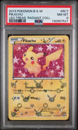 Pikachu Pokemon Legendary Treasures Radiant Collection RC7/RC32 PSA 8 - Image 1
