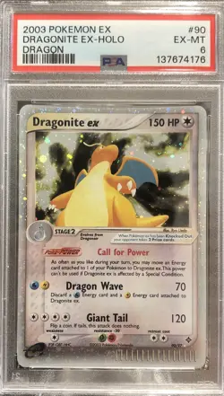 2003 Pokemon EX Dragonite EX-Holo Dragon 90/97 Psa 6 FRESH SLAB!!! - Image 1