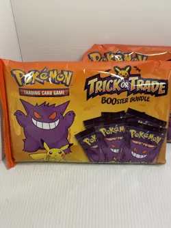 Pokemon TCG - Halloween TRICK or TRADE BOOster Bundle Lot of 2 Bags 80 Packs - Image 2