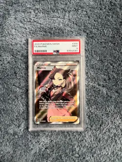 PSA 9 Pokemon Marnie 200/202 Sword & Shield Ultra Rare Full Art Holo - Image 1