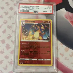 POKEMON CHARIZARD VIVID VOLTAGE REV FOIL HOLO RARE #025 PSA 10 - Image 1