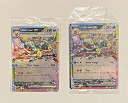 Pokemon TCG Prismatic Evolutions Umbreon EX Stamped Promo ART SEALED x2 - Image 1