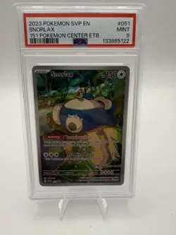 Pokemon TCG Snorlax 151 Pokemon Center Promo PSA 9 - Image 1