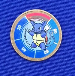1999 Pokemon Battling Coin Wartortle #08 Nintendo Hasbro Metal - Image 1