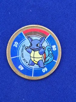 1999 Pokemon Battling Coin Wartortle #08 Nintendo Hasbro Metal - Image 2