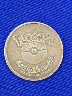 1999 Pokemon Battling Coin Wartortle #08 Nintendo Hasbro Metal - Image 4