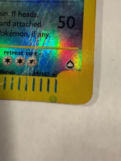 RARE Pokemon TCG Kingdra 019/147 Aquapolis [Reverse Holo] *HEAVILY DAMAGED* - Image 2