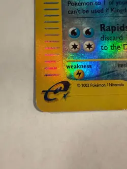 RARE Pokemon TCG Kingdra 019/147 Aquapolis [Reverse Holo] *HEAVILY DAMAGED* - Image 3