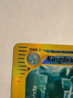 RARE Pokemon TCG Kingdra 019/147 Aquapolis [Reverse Holo] *HEAVILY DAMAGED* - Image 4