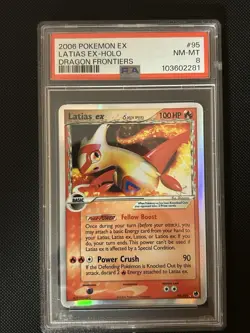 2006 Pokemon TCG Dragon Frontiers Latias Ex Holo 95/101 PSA 8 NM-Mint - Image 1