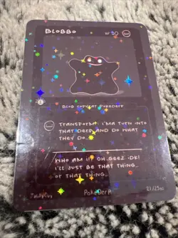 Pokederp BLACKOUT Star Holo Blobbo 21/25 - Ditto Pokemon Derpy Fan Art JWillyGuy - Image 1