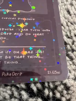 Pokederp BLACKOUT Star Holo Blobbo 21/25 - Ditto Pokemon Derpy Fan Art JWillyGuy - Image 3