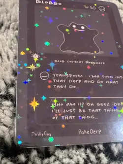 Pokederp BLACKOUT Star Holo Blobbo 21/25 - Ditto Pokemon Derpy Fan Art JWillyGuy - Image 4