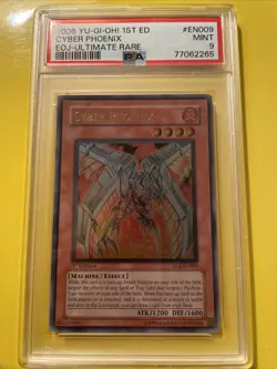 YuGiOh CYBER PHOENIX #EOJ-EN009 🔥PSA 9 MINT🔥1st EDITION-2006 ULTIMATE RARE - Image 1