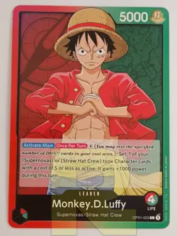 PRE ERRATA Monkey D. Luffy R Romance Dawn OP01-003 R One Piece R Inglese - Image 1