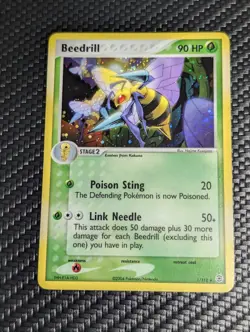 2004 Pokemon BEEDRILL Ex Fire Red & Leaf Green HOLO Foil Rare Card 1/112 - MINT - Image 1